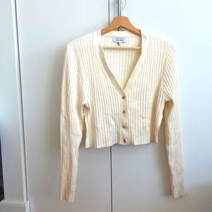 & Other Stories cropped ribbed cardigan, S